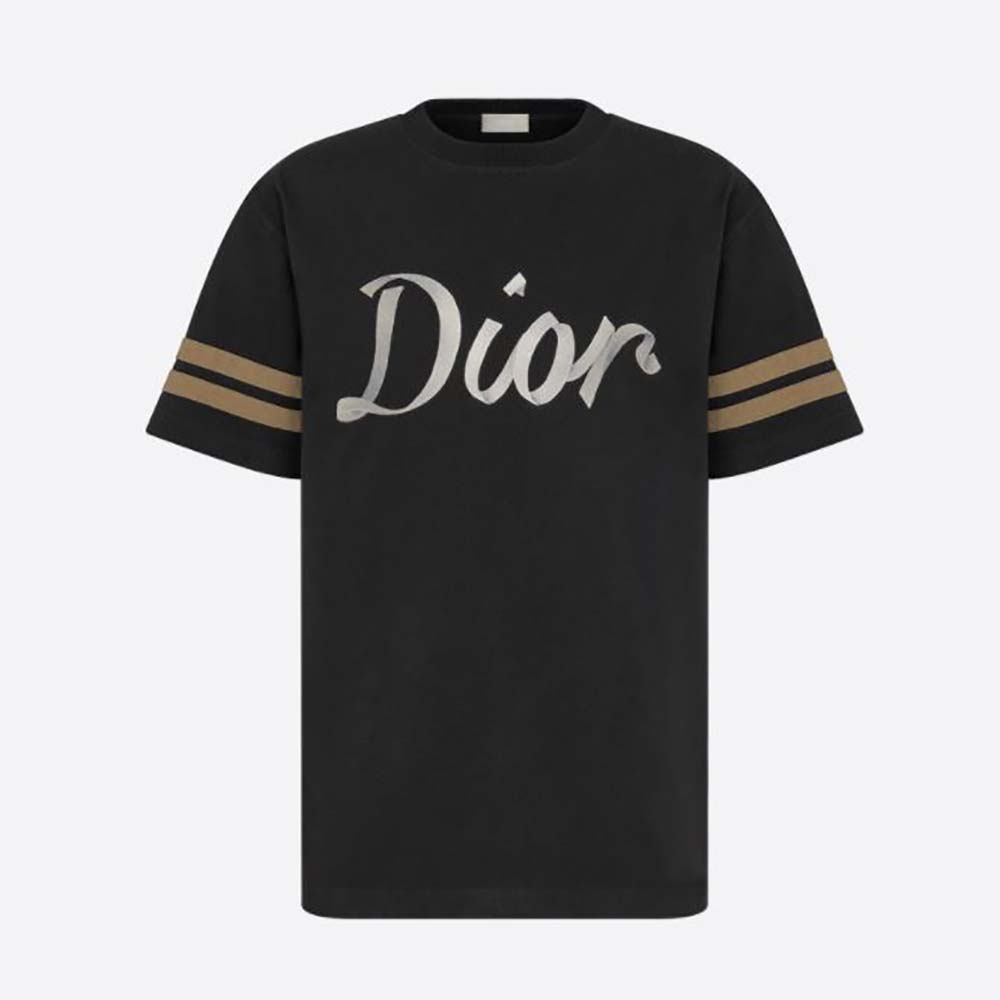 Dior - Christian Dior Couture Relaxed-Fit T-Shirt Black Organic Cotton Jersey - Size M - Men