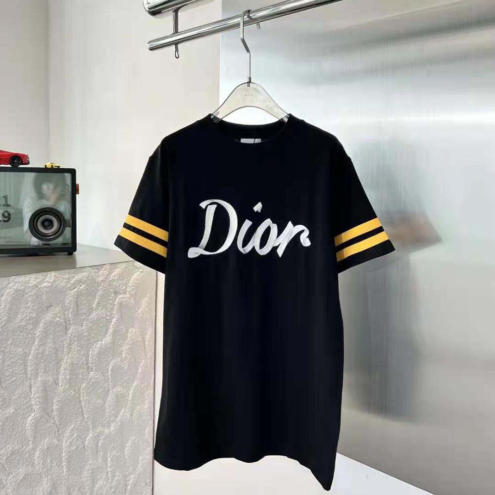 Christian Dior Couture T-Shirt, Relaxed Fit Black Cotton Jersey