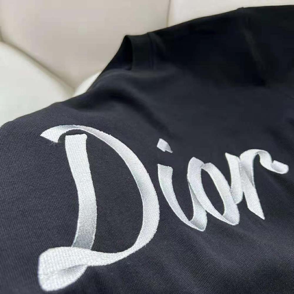 Dior - Christian Dior Couture Relaxed-Fit T-Shirt Black Organic Cotton Jersey - Size S - Men