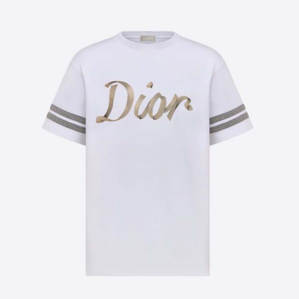 Dior - CD Diamond Relaxed-Fit T-Shirt White Organic Cotton Jersey - Size XL - Men