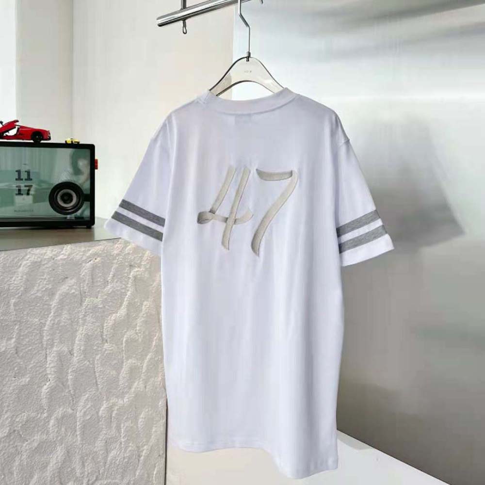 Dior Men Relaxed-Fit T-shirt White Organic Cotton Compact Jersey 3 Dior Men Relaxed-Fit T-shirt White Organic Cotton Compact Jersey - Image 3
