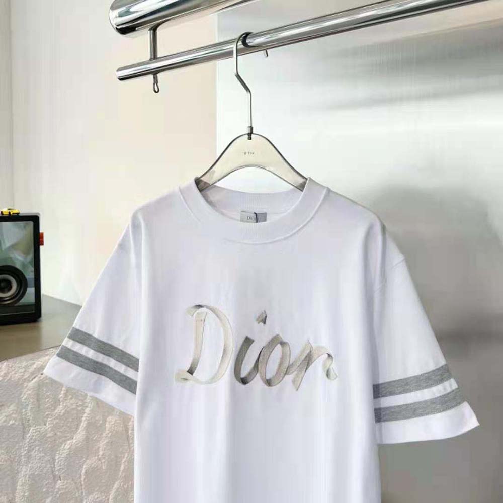 DIOR Relaxed-fit T-shirt White Organic Cotton Compact Jersey