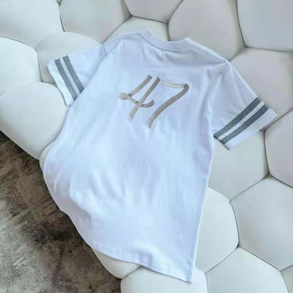Dior Men Relaxed-Fit T-shirt White Organic Cotton Compact Jersey 9 Dior Men Relaxed-Fit T-shirt White Organic Cotton Compact Jersey - Image 9
