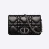 Dior Women Caro Macrocannage Pouch Black Quilted Macrocannage Calfskin