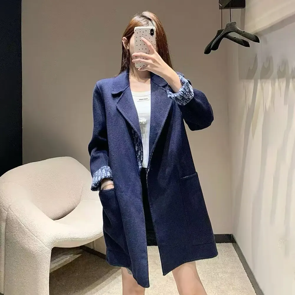 Dior Women Coat Blue Double-Sided Wool 11 Dior Women Coat Blue Double-Sided Wool - Image 11