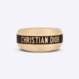 Dior Women Code Ring Gold-Finish Metal and Black Lacquer