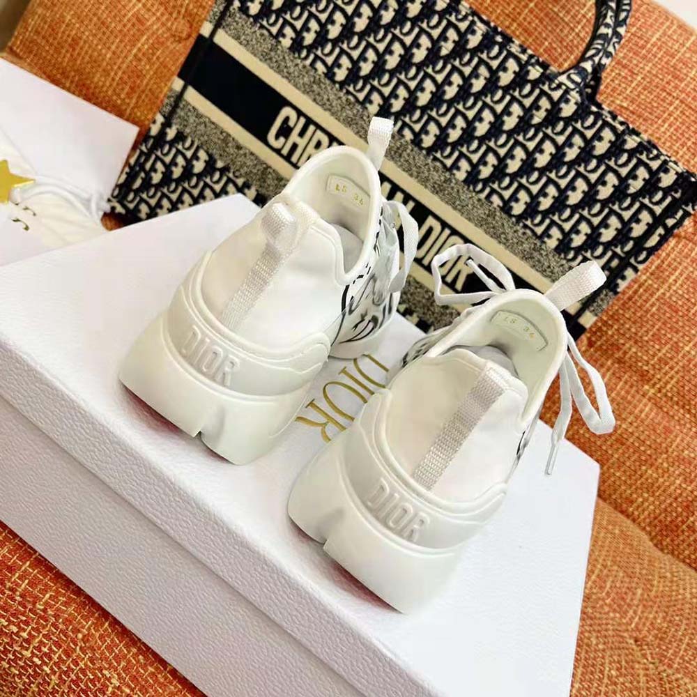 Dior Women D-Connect Sneaker White Technical Fabric with Dior Union Print 7 Dior Women D-Connect Sneaker White Technical Fabric with Dior Union Print - Image 7