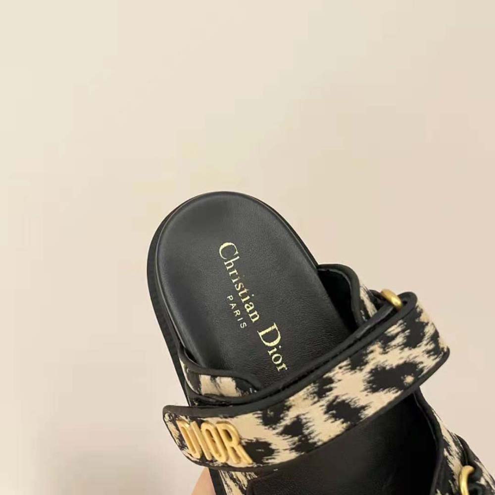 Dior Women DiorAct Slide Beige Multicolor Mizza Printed Technical Fabric 9 Dior Women DiorAct Slide Beige Multicolor Mizza Printed Technical Fabric - Image 9