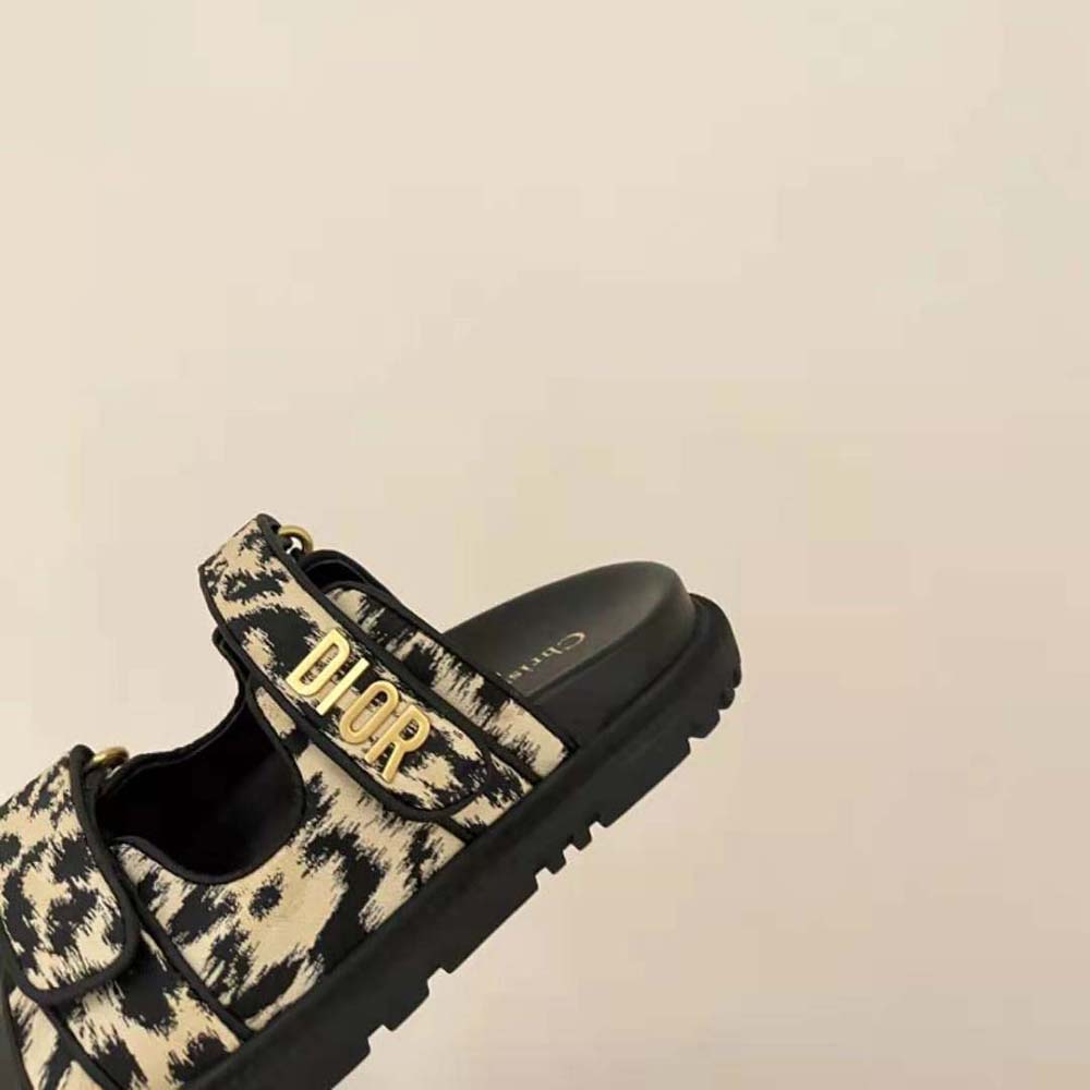 Dior Women DiorAct Slide Beige Multicolor Mizza Printed Technical Fabric 8 Dior Women DiorAct Slide Beige Multicolor Mizza Printed Technical Fabric - Image 8