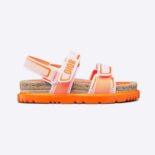 Dior Women Dioract Sandal White and Bright Orange Technical Mesh and Rubber