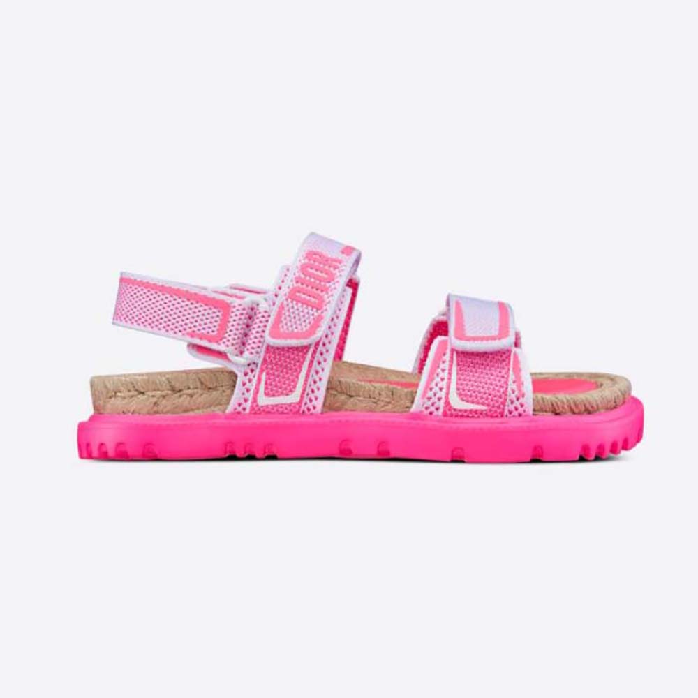 Dior Women Dioract Sandal White and Bright Pink Technical Mesh and Rubber 1 Dior Women Dioract Sandal White and Bright Pink Technical Mesh and Rubber