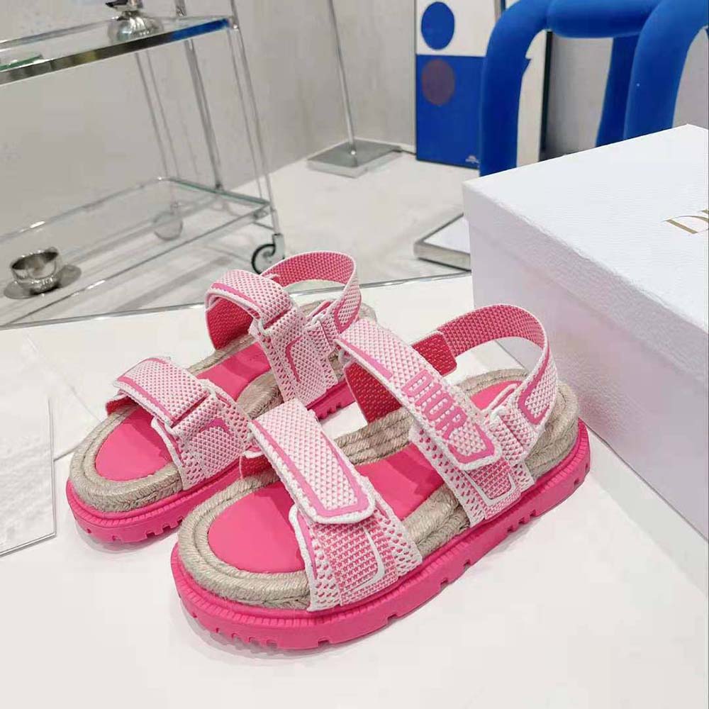 Dior Women Dioract Sandal White and Bright Pink Technical Mesh and Rubber 5 Dior Women Dioract Sandal White and Bright Pink Technical Mesh and Rubber - Image 5