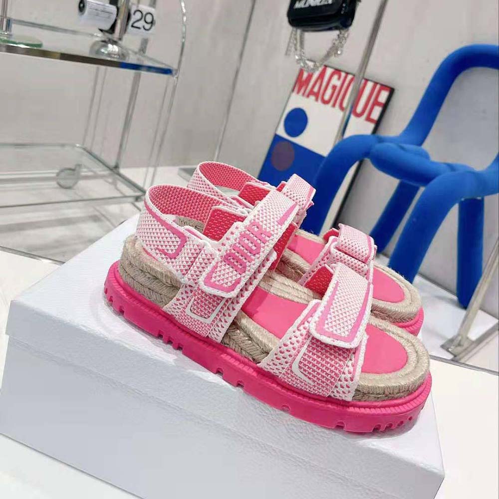 Dior Women Dioract Sandal White and Bright Pink Technical Mesh and Rubber 6 Dior Women Dioract Sandal White and Bright Pink Technical Mesh and Rubber - Image 6