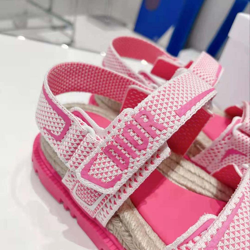 Dior Women Dioract Sandal White and Bright Pink Technical Mesh and Rubber 8 Dior Women Dioract Sandal White and Bright Pink Technical Mesh and Rubber - Image 8