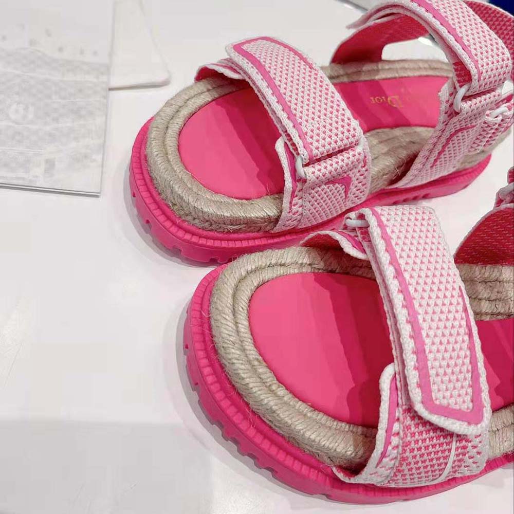 Dior Women Dioract Sandal White and Bright Pink Technical Mesh and Rubber 7 Dior Women Dioract Sandal White and Bright Pink Technical Mesh and Rubber - Image 7