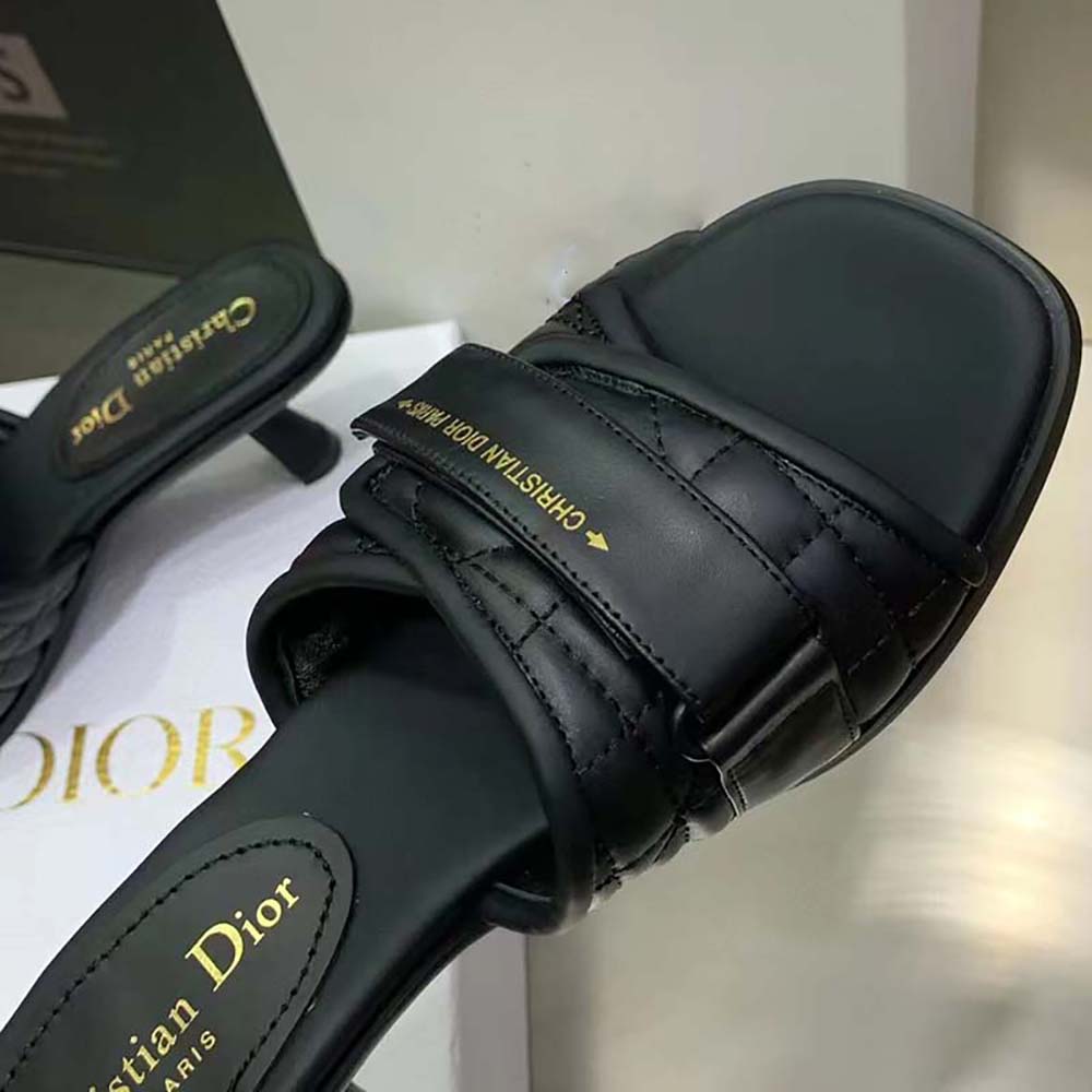Dior Women Dio(r)evolution Heeled Slide Black Quilted Cannage Calfskin 8 Dior Women Dio(r)evolution Heeled Slide Black Quilted Cannage Calfskin - Image 8