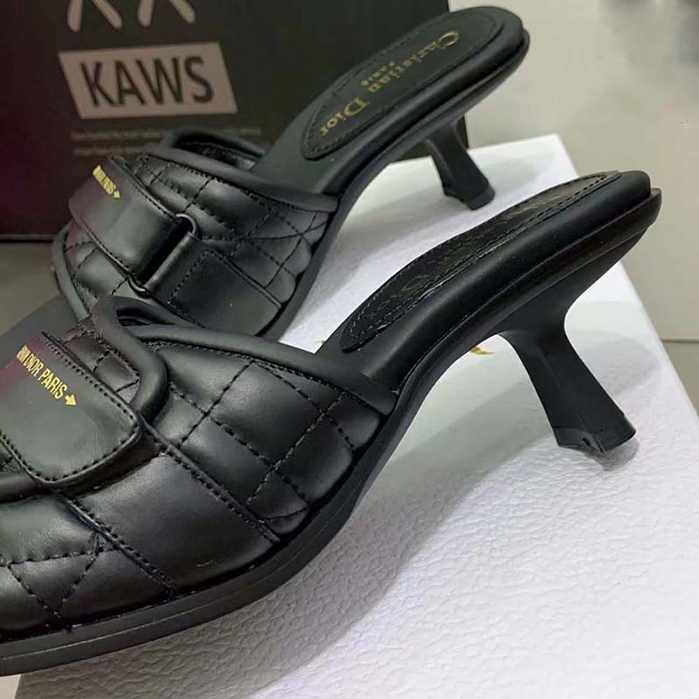 Dior Women Dio(r)evolution Heeled Slide Black Quilted Cannage Calfskin 7 Dior Women Dio(r)evolution Heeled Slide Black Quilted Cannage Calfskin - Image 7