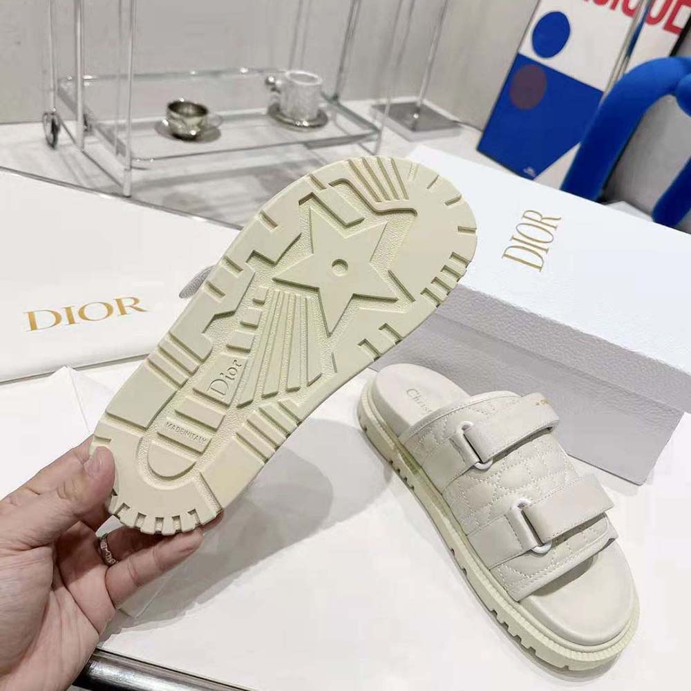 Dior Women Dio(r)evolution Slide White Quilted Cannage Calfskin 10 Dior Women Dio(r)evolution Slide White Quilted Cannage Calfskin - Image 10