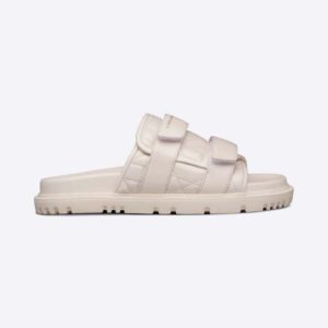 Dior Women Dio(r)evolution Slide White Quilted Cannage Calfskin