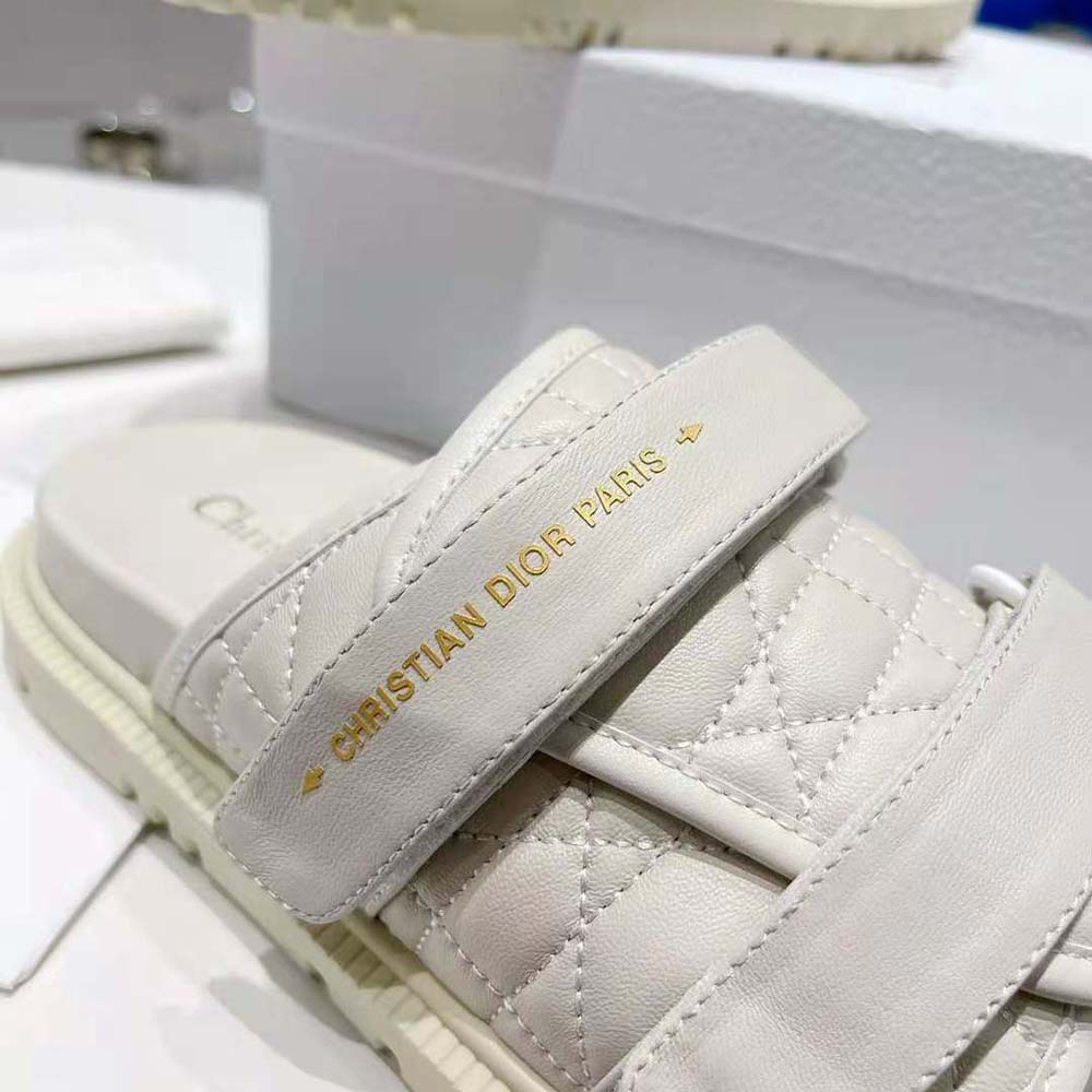 Dior Women Dio(r)evolution Slide White Quilted Cannage Calfskin 8 Dior Women Dio(r)evolution Slide White Quilted Cannage Calfskin - Image 8