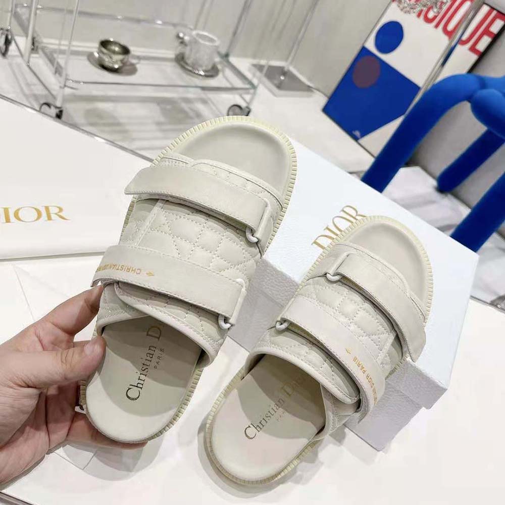 Christian Dior Evolution Rubber Bottom Logo Velcro Slide Sandal – The  Hangout