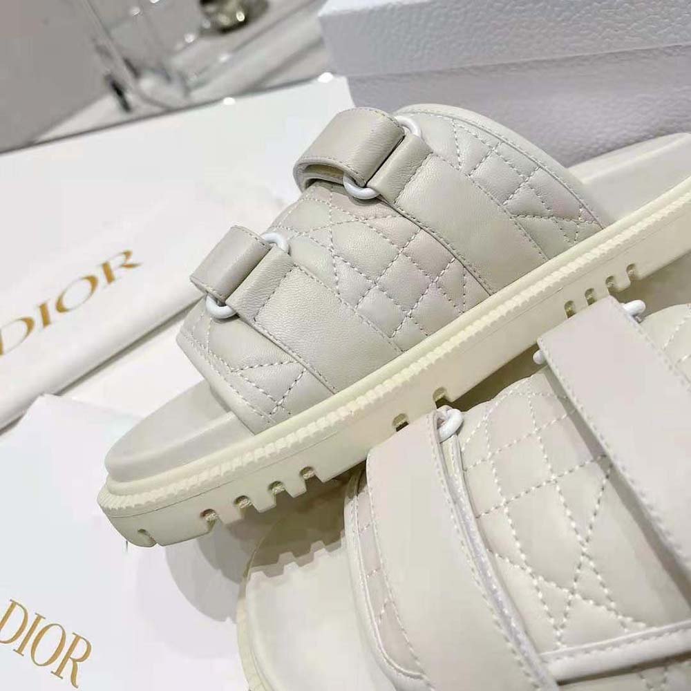 Dior Women Dio(r)evolution Slide White Quilted Cannage Calfskin 7 Dior Women Dio(r)evolution Slide White Quilted Cannage Calfskin - Image 7