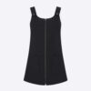 Dior Women Short Dress Black Wool and Silk