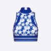 Dior Women Sports Bra Fluorescent Blue Dior Étoile Technical Jersey
