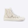 Dior Women Walk N Dior High-Top Sneaker White Macramé Embroidered Cotton