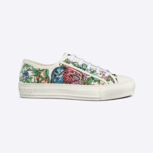 Dior Women Walk N Dior Sneaker White Multicolor D-Constellation Embroidered Cotton