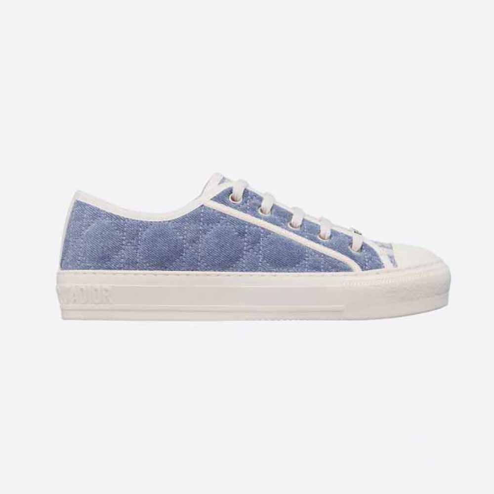 Dior Women Walk'N'dior Sneaker Blue Faded Cannage Embroidered Denim 1 Dior Women Walk'N'dior Sneaker Blue Faded Cannage Embroidered Denim