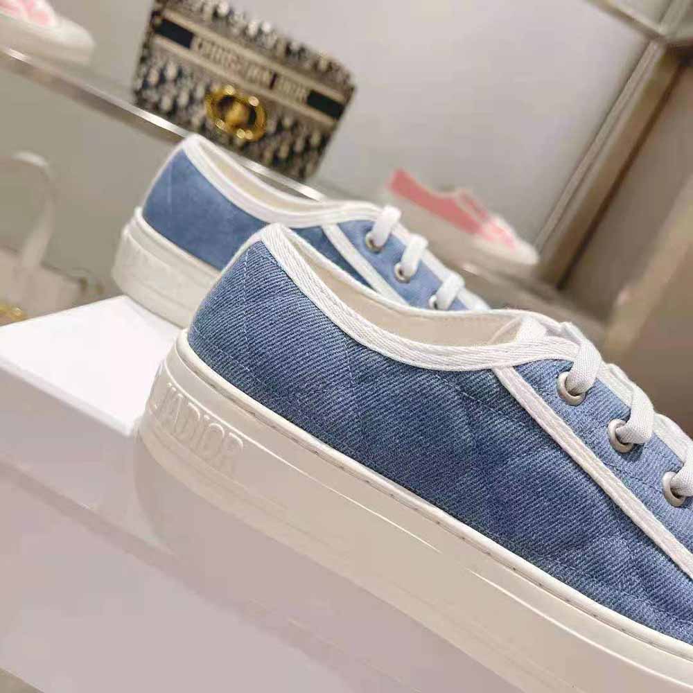 Dior Women Walk'N'dior Sneaker Blue Faded Cannage Embroidered Denim 7 Dior Women Walk'N'dior Sneaker Blue Faded Cannage Embroidered Denim - Image 7