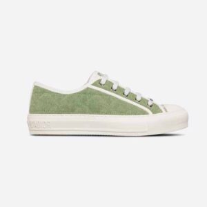 Dior Women Walk'N'dior Sneaker Green Faded Cannage Embroidered Denim