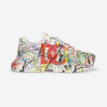 Dolce Gabbana D&G Men Mixed-Materials Daymaster Sneakers-White