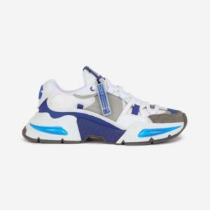 Dolce Gabbana D&G Unisex Mixed-Material Airmaster Sneakers-Navy