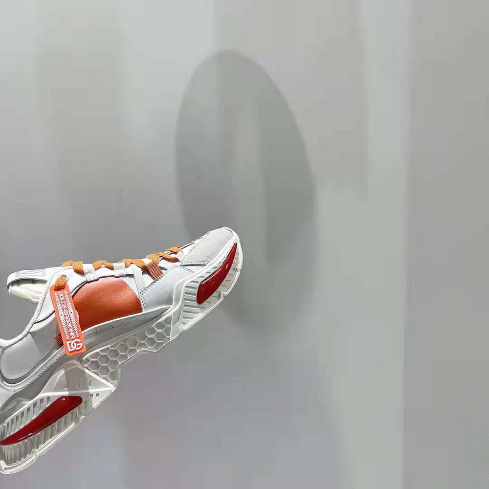 Dolce Gabbana D&G Unisex Mixed-Material Airmaster Sneakers-Orange 8 Dolce Gabbana D&G Unisex Mixed-Material Airmaster Sneakers-Orange - Image 8
