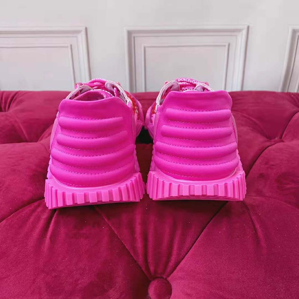 Dolce Gabbana D&G Women Mesh NS1 Slip-on Sneakers-Rose 9 Dolce Gabbana D&G Women Mesh NS1 Slip-on Sneakers-Rose - Image 9