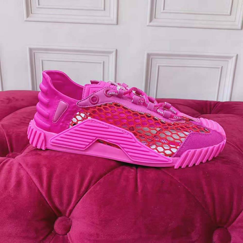 Dolce Gabbana D&G Women Mesh NS1 Slip-on Sneakers-Rose 8 Dolce Gabbana D&G Women Mesh NS1 Slip-on Sneakers-Rose - Image 8