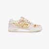 Fendi Unisex Match Fendace Printed Pink Ssatin Low-Tops