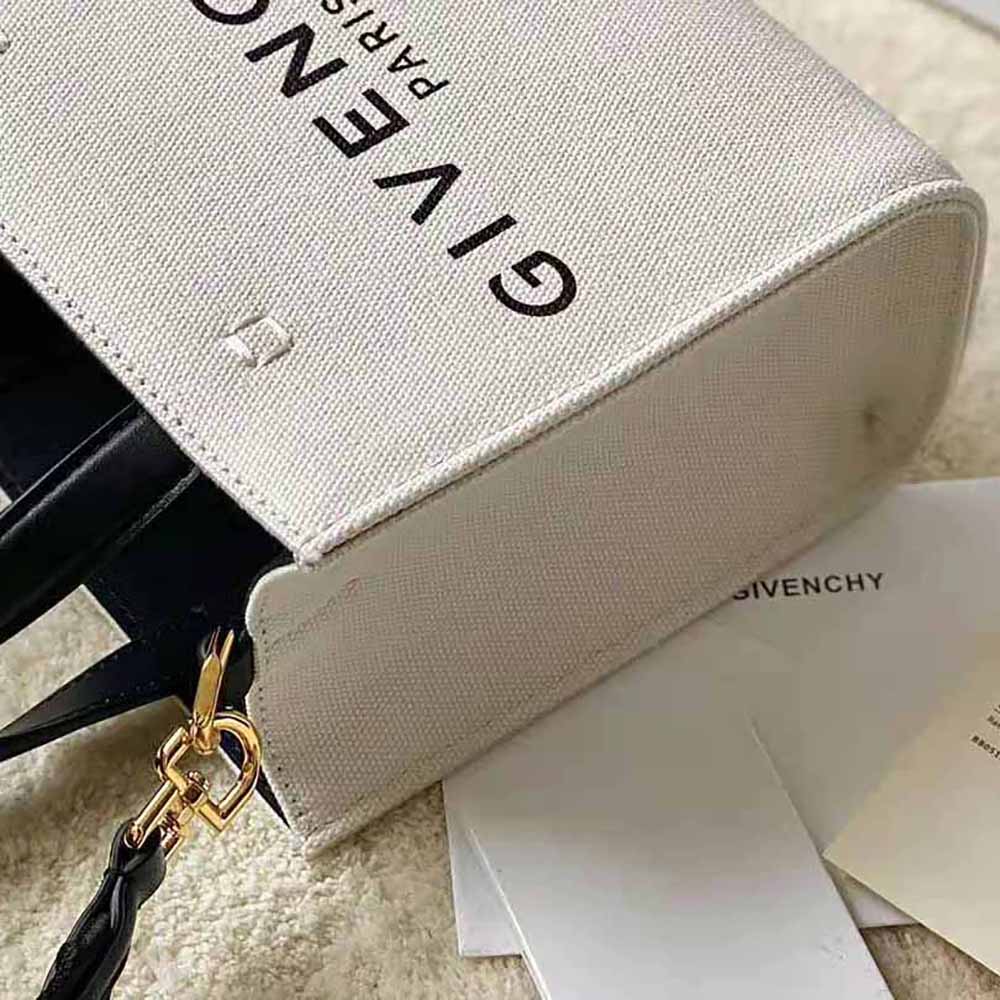 Givenchy Women Mini G Tote Shopping Bag in Canvas-Beige 6 Givenchy Women Mini G Tote Shopping Bag in Canvas-Beige - Image 6