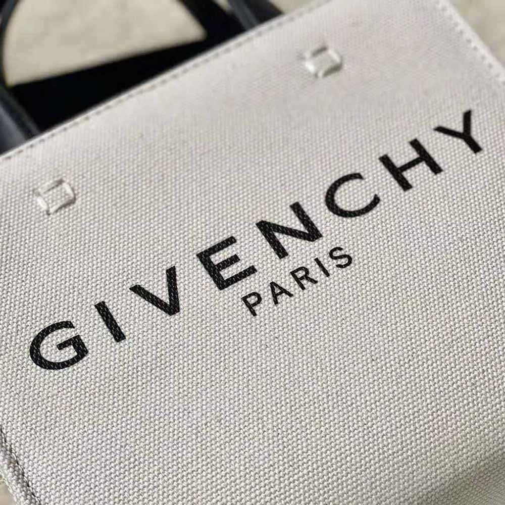 Givenchy Women Mini G Tote Shopping Bag in Canvas-Beige 5 Givenchy Women Mini G Tote Shopping Bag in Canvas-Beige - Image 5