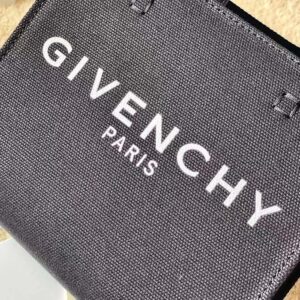 Givenchy Women Mini G Tote Shopping Bag in Canvas-Black