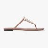Jimmy Choo Women Alaina Flat Ballet Pink Nappa Leather Flats with Pearl Embellishment