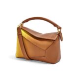 Loewe Women Mini Puzzle Edge Bag in Degrade Nappa Calfskin-Brown