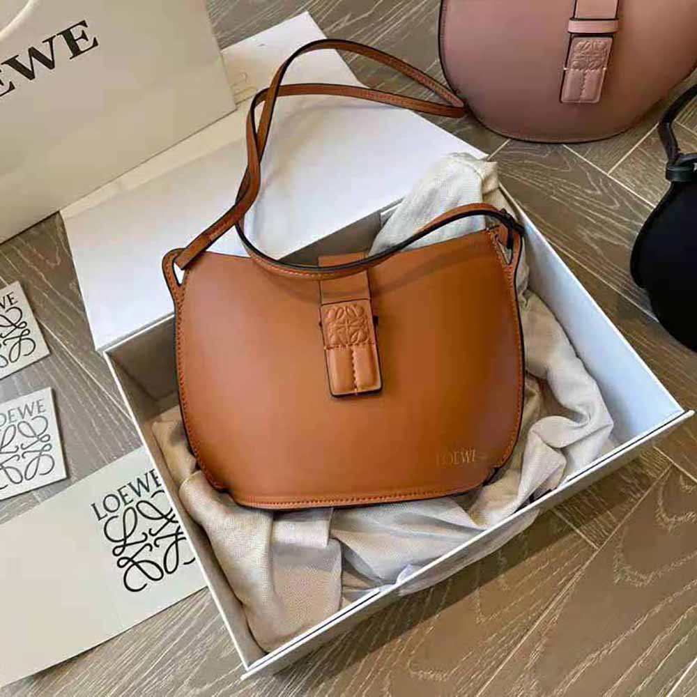 LOEWE Mini Leather Moulded Bucket Bag