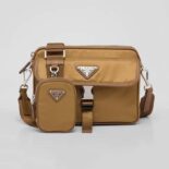 Prada Men Re-Nylon and Saffiano Leather Shoulder Bag