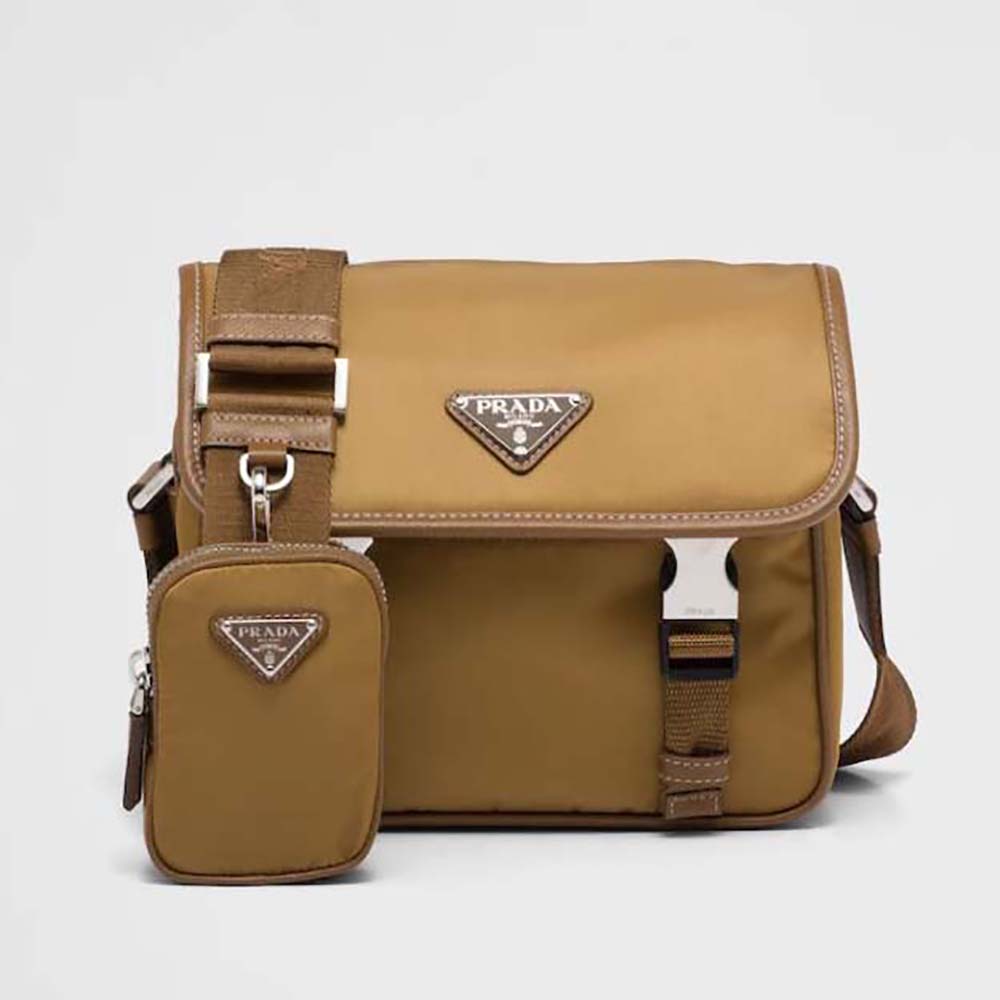 Prada Men's Re-Nylon Saffiano Leather Shoulder Bag