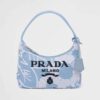 Prada Women Re-Edition 2000 Embroidered Drill Mini Bag-Blue 11 Prada Women Re-Edition 2000 Embroidered Drill Mini Bag-Blue