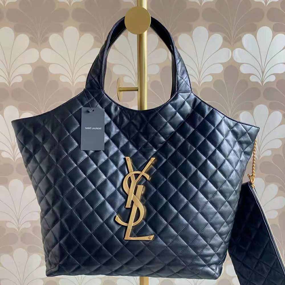 Saint Laurent YSL Women Icare Maxi Shopping Bag in Quilted