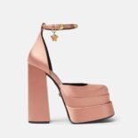 Versace Women Medusa Aevitas Platform Pumps in 15.5cm Heel Hight-Pink